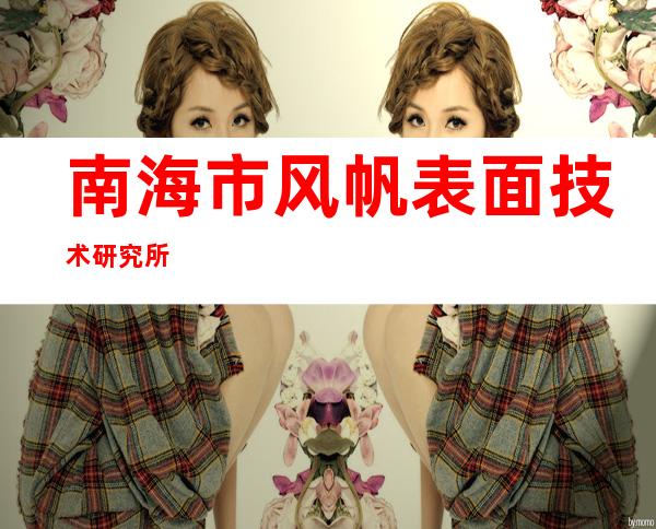 南海市风帆表面技术研究所